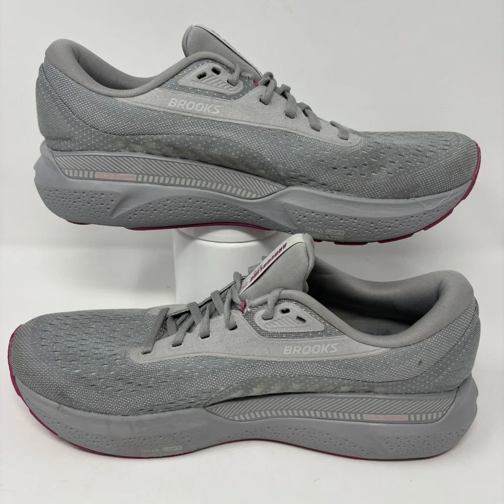 Brooks Adrenaline GTS 24 Women's Size 12 Narrow Grey Pink Running Shoes Sneakers